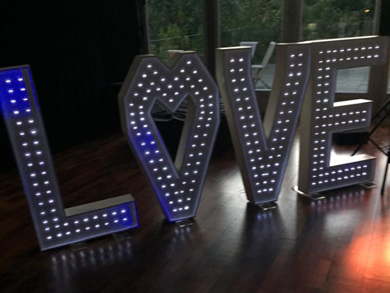 4ft LED Sparkling LOVE Letters